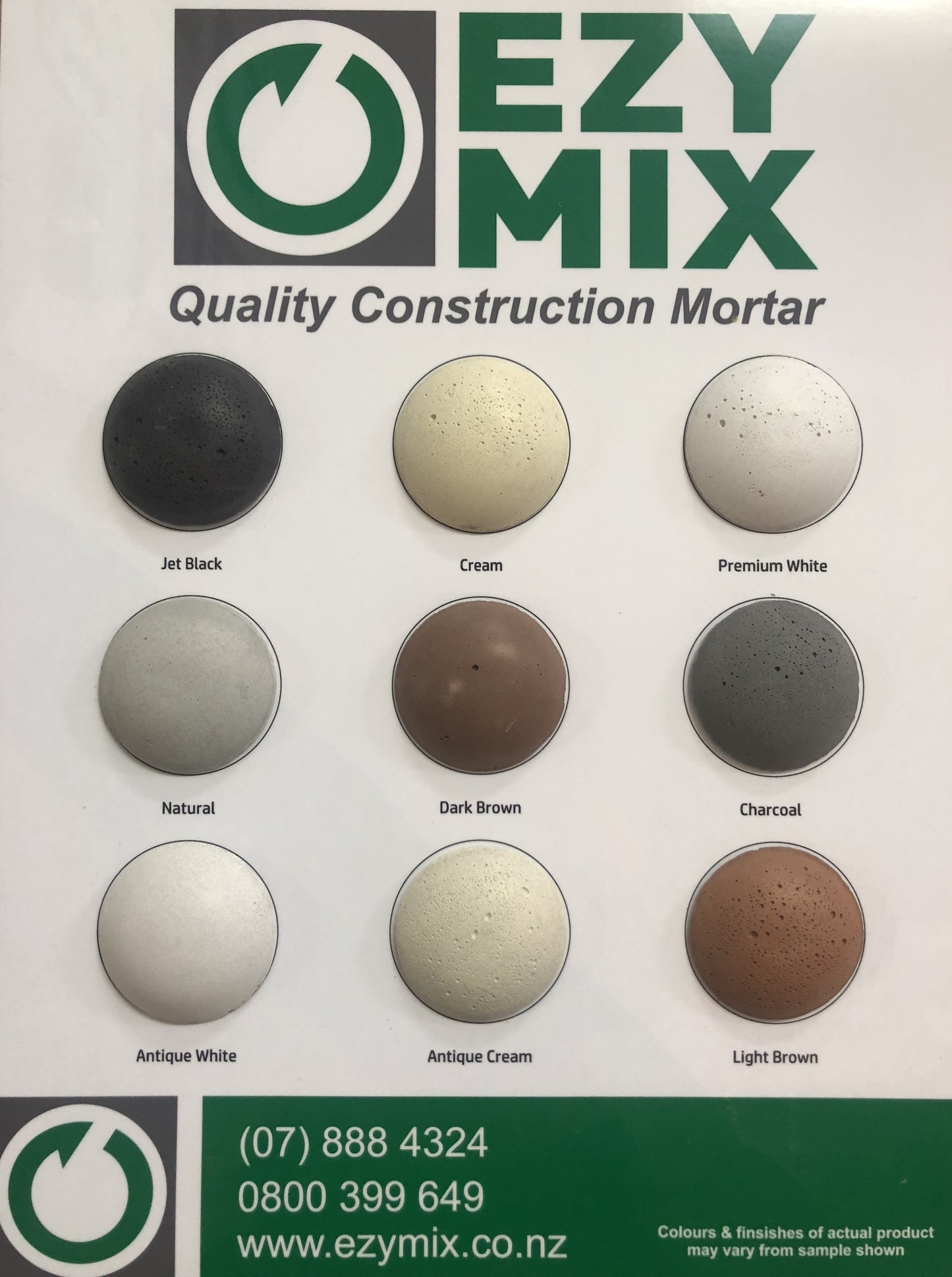 EzyMix Mortar Samples
