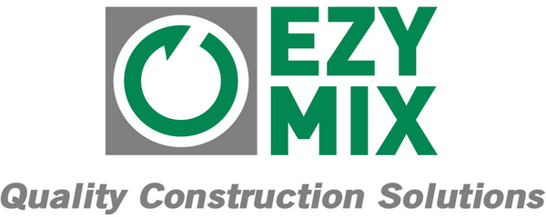 EzyMix Quality Construction Solutions Green Grey Logo